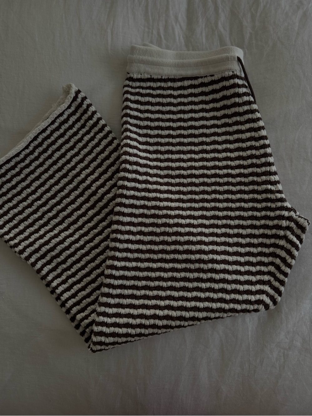 Striped Brown and White Lounge Pants